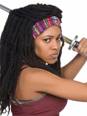 Peruca Walking Dead Michonne Adulto Peruca Walking Dead Michonne Adulto