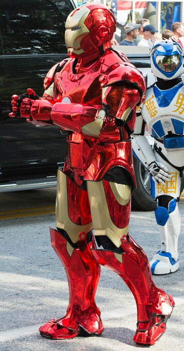 Robô Fantasia Homem de Ferro Cromado Adulto Robô Fantasia Homem de Ferro Cromado Adulto