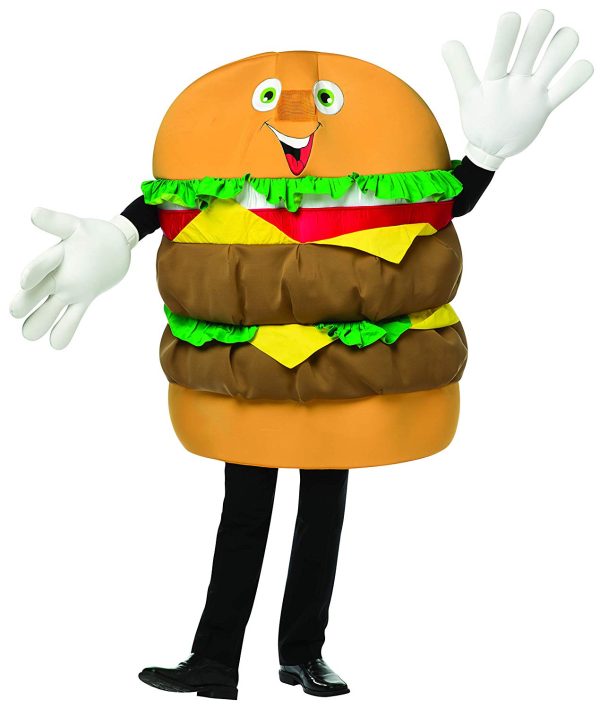 Mascote Hambúrguer Adulto Mascote Hambúrguer Adulto