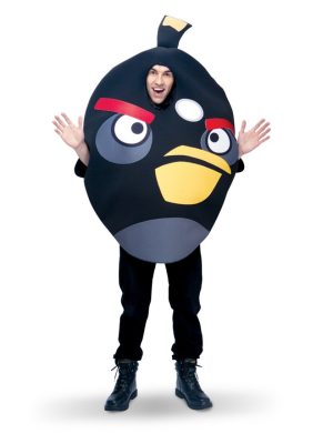 Fantasia Angry Bird Preto Adulto Fantasia Angry Bird Preto Adulto