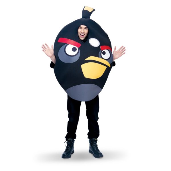 Fantasia Angry Bird Preto Adulto Fantasia Angry Bird Preto Adulto