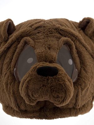 Cabeça Capacete/Máscara Bulldog Cachorro Pelúcia Luxo Cabeça Capacete/Máscara Bulldog Cachorro Pelúcia Luxo