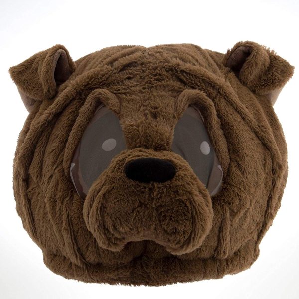 Cabeça Capacete/Máscara Bulldog Cachorro Pelúcia Luxo Cabeça Capacete/Máscara Bulldog Cachorro Pelúcia Luxo