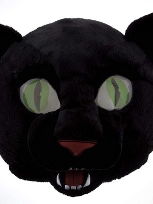 Cabeça Capacete Máscara Pantera Pelúcia Luxo Cabeça Capacete Máscara Pantera Pelúcia Luxo