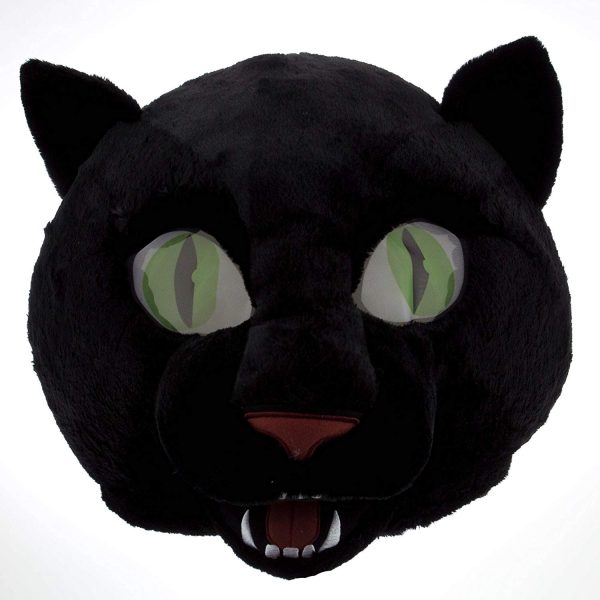 Cabeça Capacete Máscara Pantera Pelúcia Luxo Cabeça Capacete Máscara Pantera Pelúcia Luxo