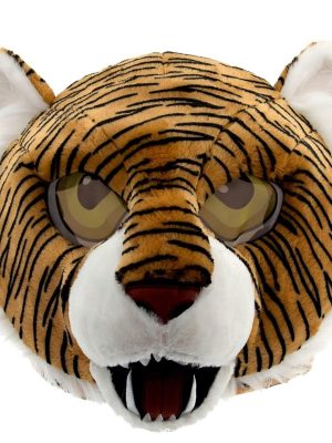 Cabeça Capacete Máscara Tigre Pelúcia Luxo Cabeça Capacete Máscara Tigre Pelúcia Luxo