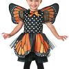 Fantasia Borboleta Laranja Infantil Luxo