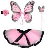 Fantasia Borboleta Rosa Infantil Luxo
