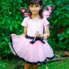 Fantasia Borboleta Rosa Infantil Luxo