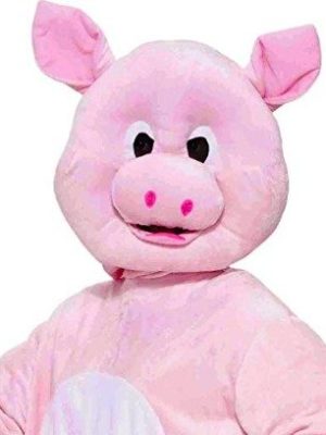 Fantasia Cabeça Animal Porco Adulto Luxo