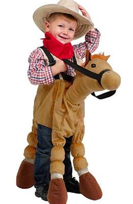 Fantasia Montar Cavalo Marrom Cowboy Infantil