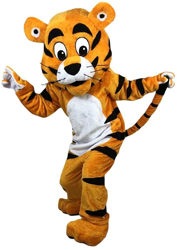 Fantasia Tigre Mascote Luxo Alegre Fantasia Tigre Mascote Luxo Alegre