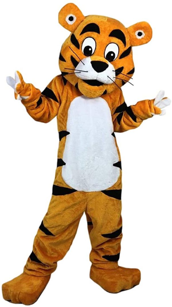 Fantasia Tigre Mascote Luxo Alegre Fantasia Tigre Mascote Luxo Alegre