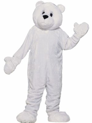 Mascote Urso Polar Branco Clássica Mascote Urso Polar Branco Clássica