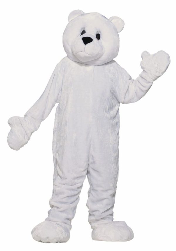 Mascote Urso Polar Branco Clássica Mascote Urso Polar Branco Clássica
