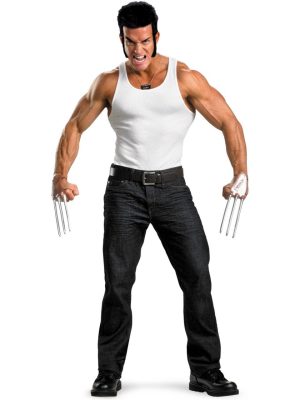 Garras Costeletas e Colar do X Men Wolverine Adulto Garras Costeletas e Colar do X Men Wolverine Adulto