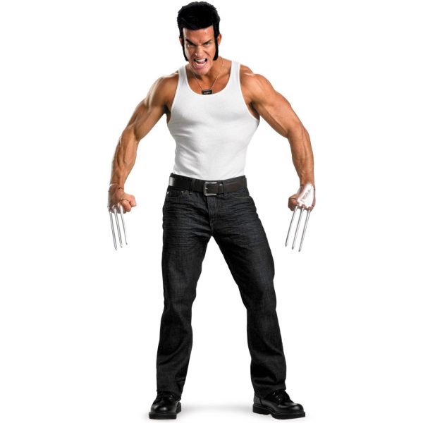 Garras Costeletas e Colar do X Men Wolverine Adulto Garras Costeletas e Colar do X Men Wolverine Adulto