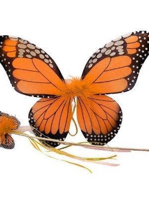 Asa Borboleta Infantil Luxo Laranja Asa Borboleta Infantil Luxo Laranja
