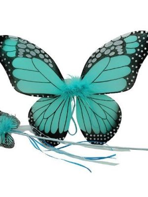 Asa Borboleta Infantil Luxo Turquesa Asa Borboleta Infantil Luxo Turquesa