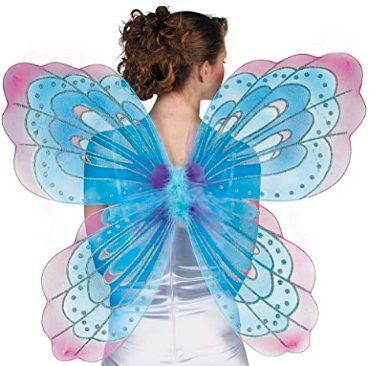 Asa de Borboleta Luxo Azul e Rosa Adulto Asa de Borboleta Luxo Azul e Rosa Adulto