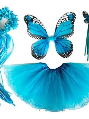 Fantasia Borboleta Azul Infantil Adorável