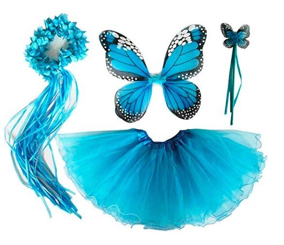 Fantasia Borboleta Azul Infantil Adorável Fantasia Borboleta Azul Infantil Adorável