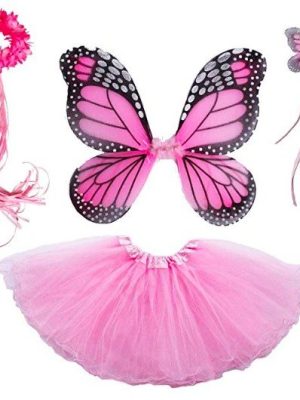Fantasia Borboleta Rosa Infantil Adorável