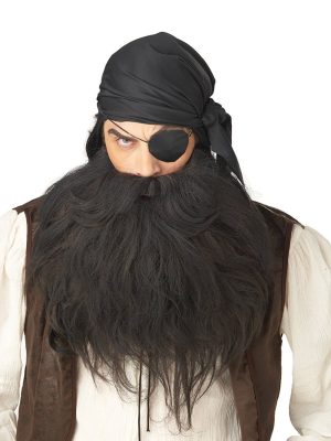 Barba e Bigode Preta Adulto