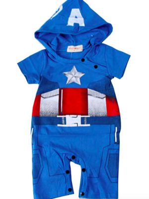 Body Macacão Bebê Capitão América Body Macacão Bebê Capitão América