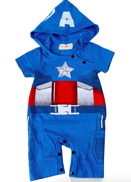 Body Macacão Bebê Capitão América Body Macacão Bebê Capitão América