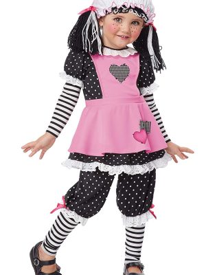 Fantasia Boneca de Pano Rosa Infantil Fantasia Boneca de Pano Rosa Infantil