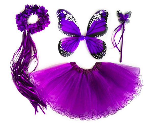 Fantasia Borboleta Lilás Infantil Adorável Fantasia Borboleta Lilás Infantil Adorável