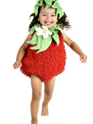 Fantasia Infantil Bebê de Morango Moranguinho Luxo Fantasia Infantil Bebê de Morango Moranguinho Luxo