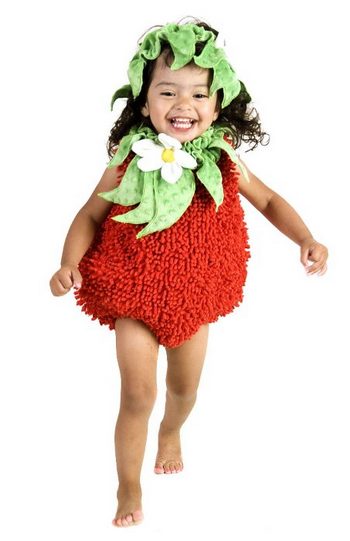 Fantasia Infantil Bebê de Morango Moranguinho Luxo Fantasia Infantil Bebê de Morango Moranguinho Luxo