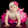 Fantasia Infantil Bebê Tutu Bailarina Branco e Pink
