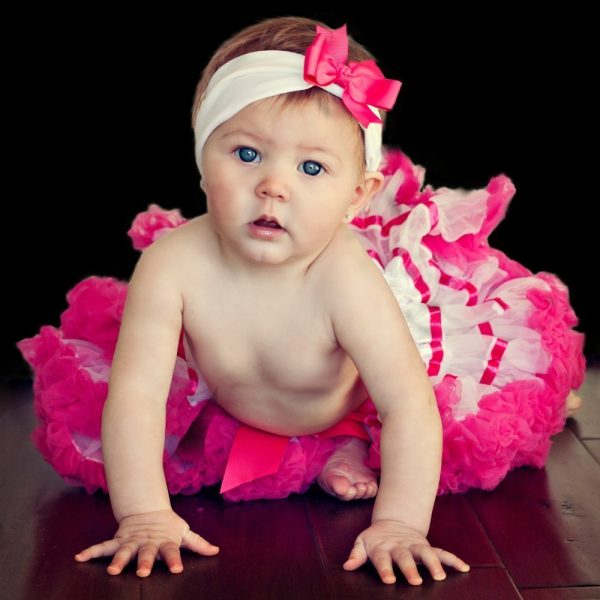Fantasia Infantil Bebê Tutu Bailarina Branco e Pink