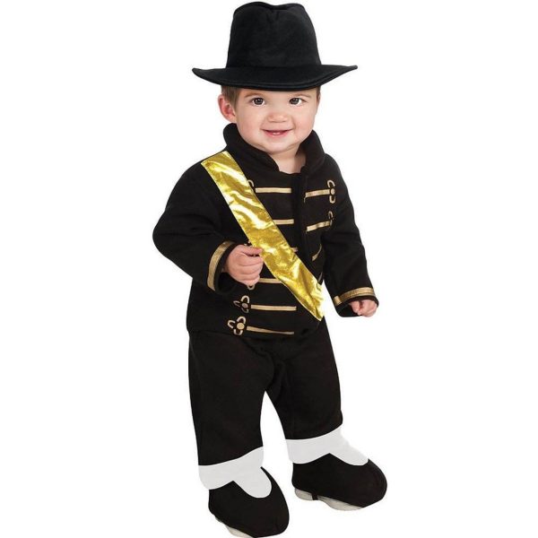Fantasia Michael Jackson Preta Militar Bebê Fantasia Michael Jackson Preta Militar Bebê