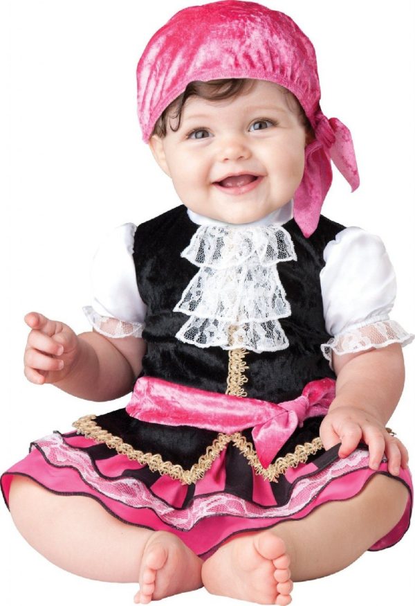 Fantasia Pirata Pink Bebê