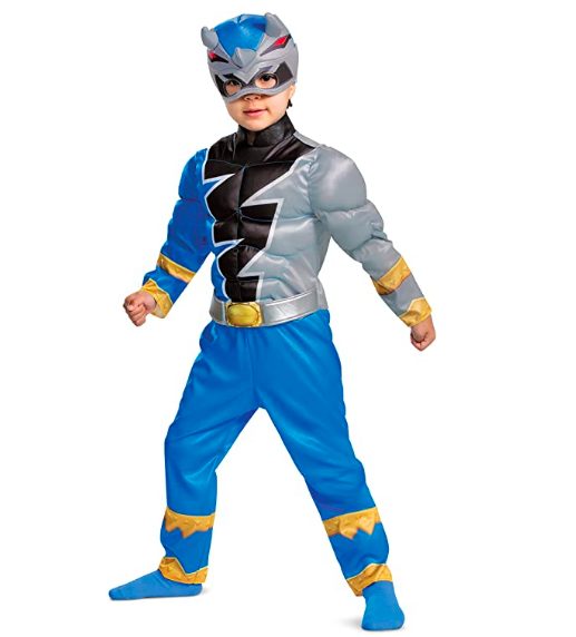 Fantasia Power Rangers Dino Fury Azul Infantil Luxo Bebê