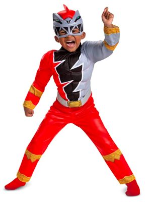 Fantasia Power Rangers Dino Fury vermelho Infantil Luxo Bebê Fantasia Power Rangers Dino Fury vermelho Infantil Luxo Bebê