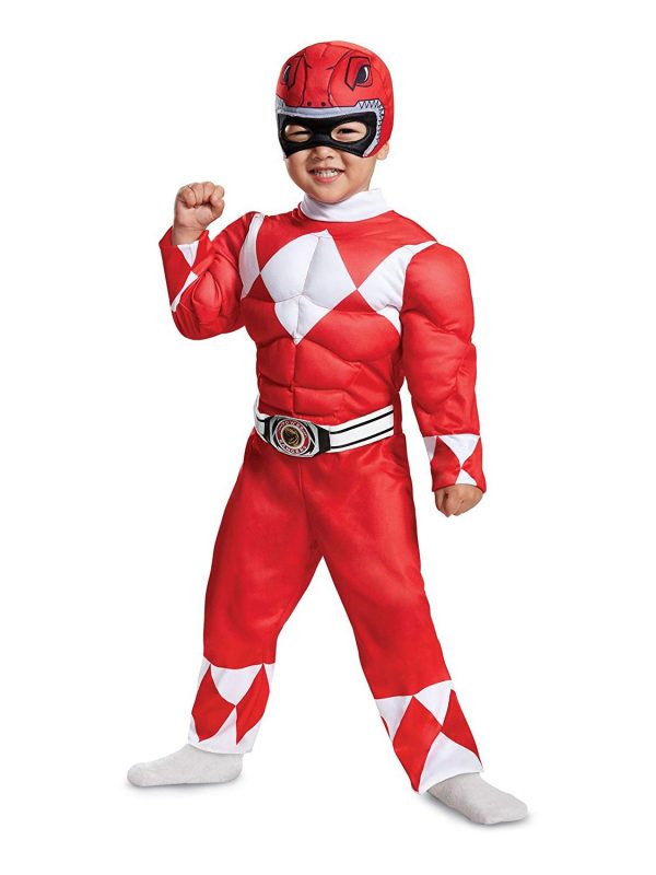 Fantasia Power Rangers Vermelho Luxo Infantil Bebê Fantasia Power Rangers Vermelho Luxo Infantil Bebê