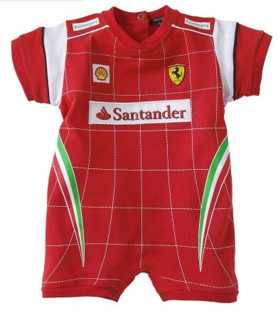 Macacão Curto Original Ferrari Bebê Macacão Curto Original Ferrari Bebê