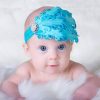 Tiara de Penas Azul Bebês
