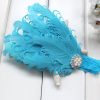 Tiara de Penas Azul Bebês