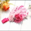 Tiara de Penas Rosa e Pink Bebês