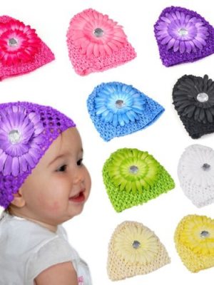 Toucas com Flores e Cores Variadas Bebês