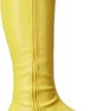 Bota Amarela Dourada Sem Salto