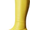 Bota Amarela Dourada Sem Salto