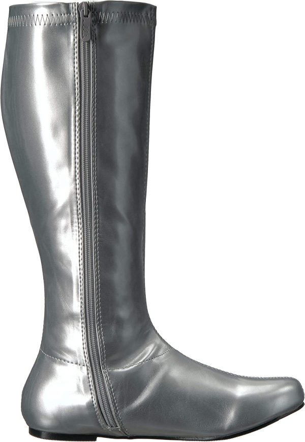 Bota Prateada Dourada Sem Salto Bota Prateada Dourada Sem Salto