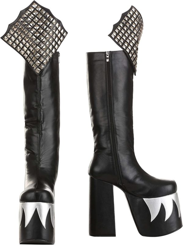 Botas Kiss Gene Simmons Demon Luxo Adulto Botas Kiss Gene Simmons Demon Luxo Adulto